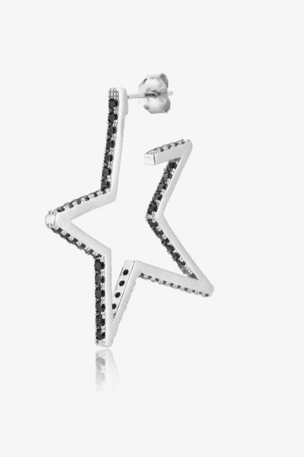 Zircon Star 925 Sterling Silver Earrings