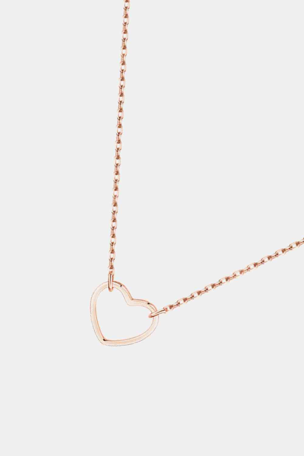 Dainty 925 Sterling Silver Heart Shape Pendant Necklace