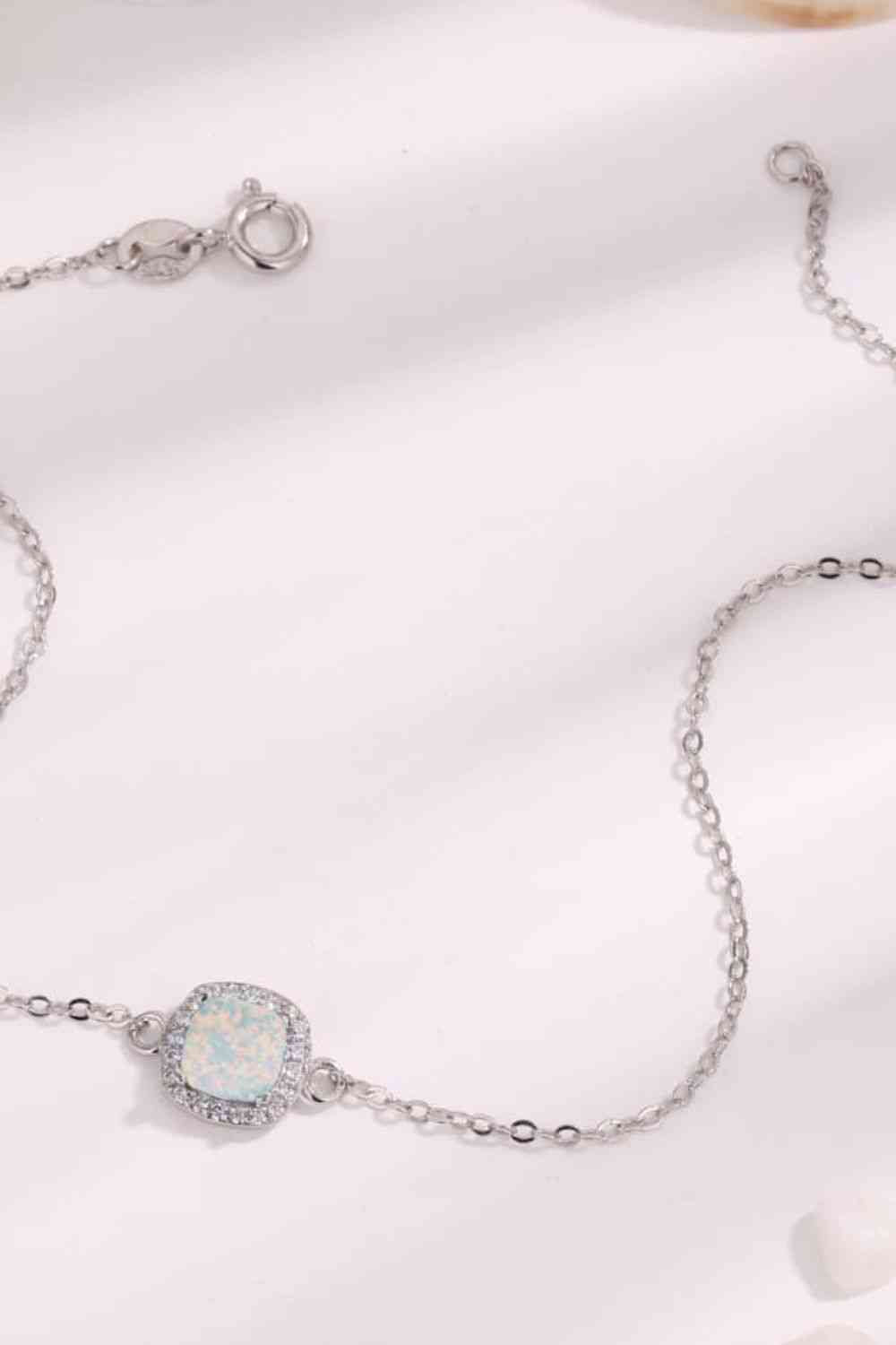 Opal Platinum-Plated Bracelet