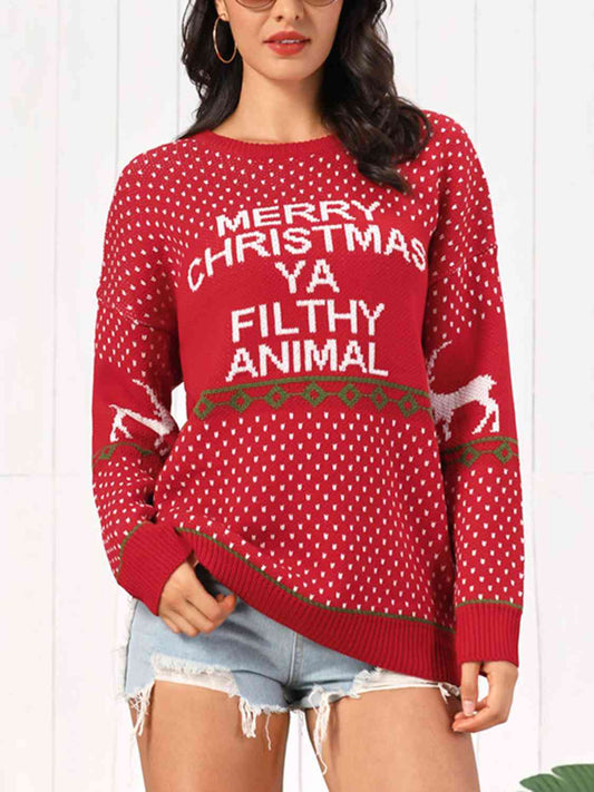 .Ugly Christmas Filthy Animal Sweater