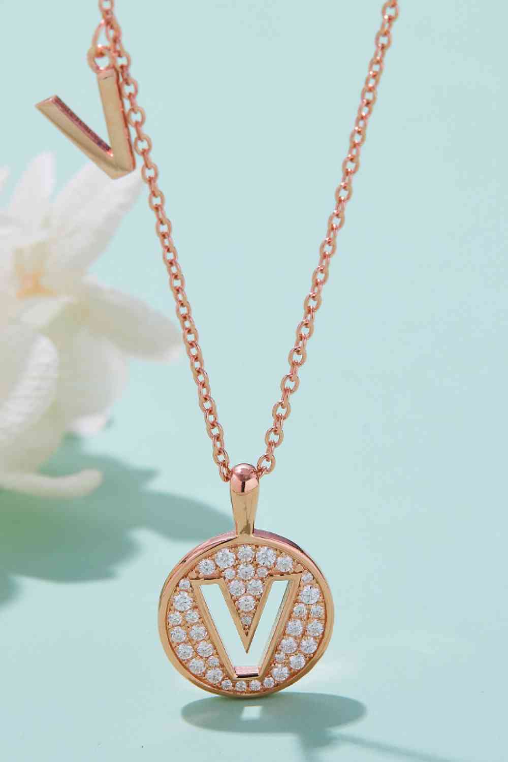 Moissanite U to Z Pendant Necklace