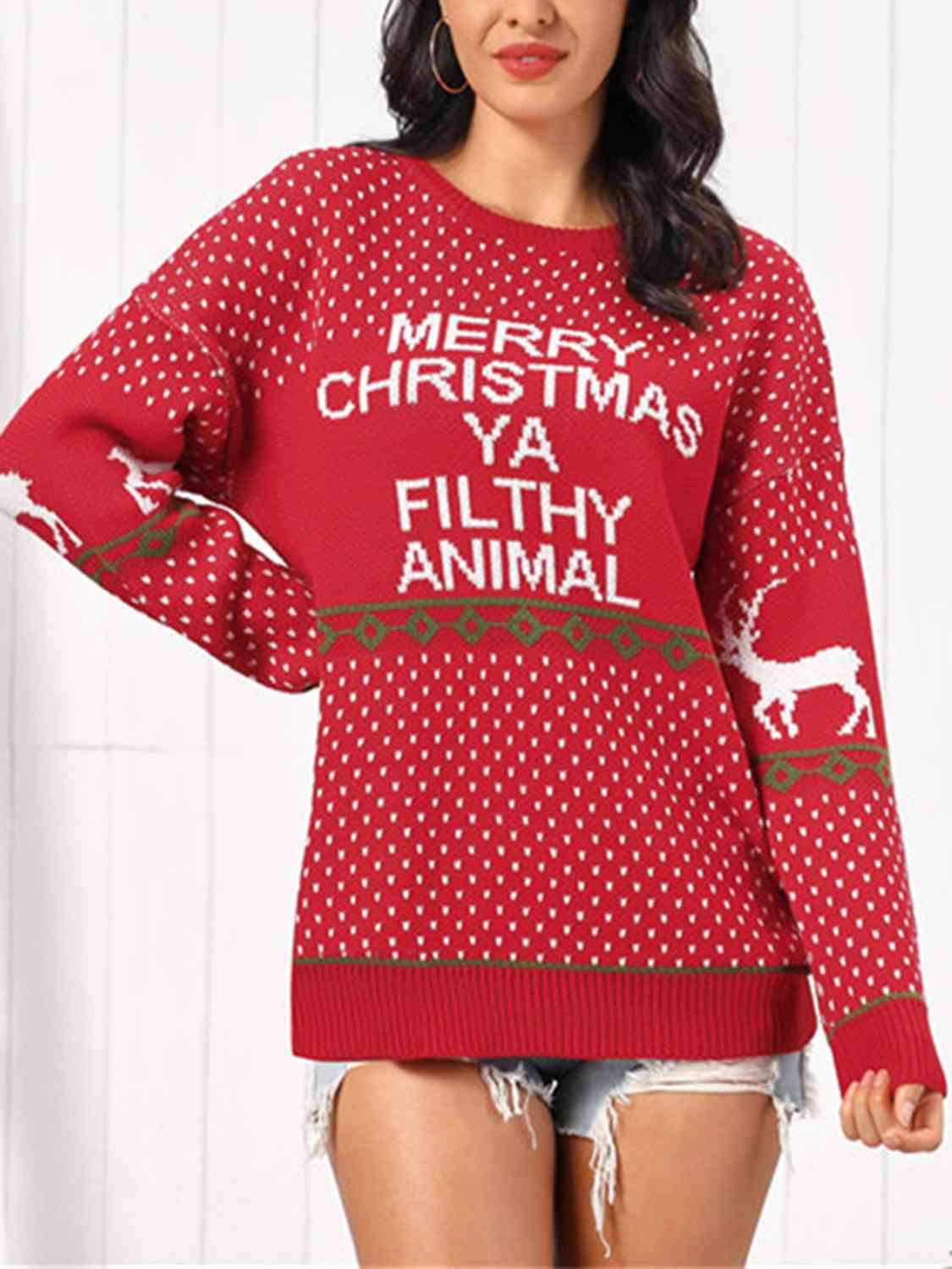 .Ugly Christmas Filthy Animal Sweater