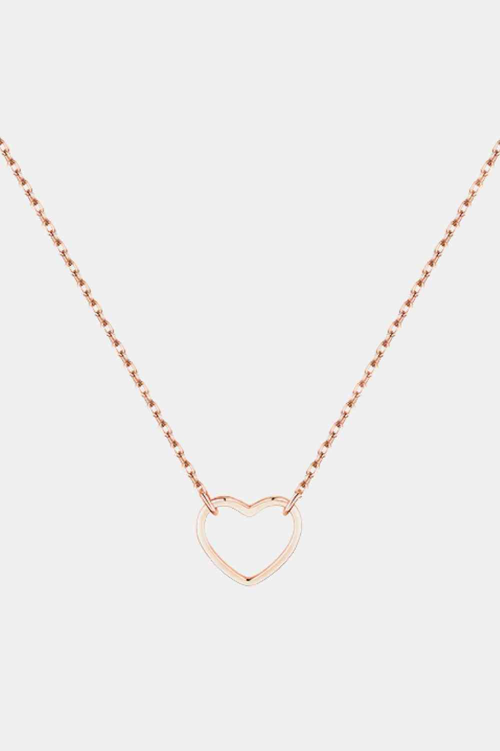 Dainty 925 Sterling Silver Heart Shape Pendant Necklace