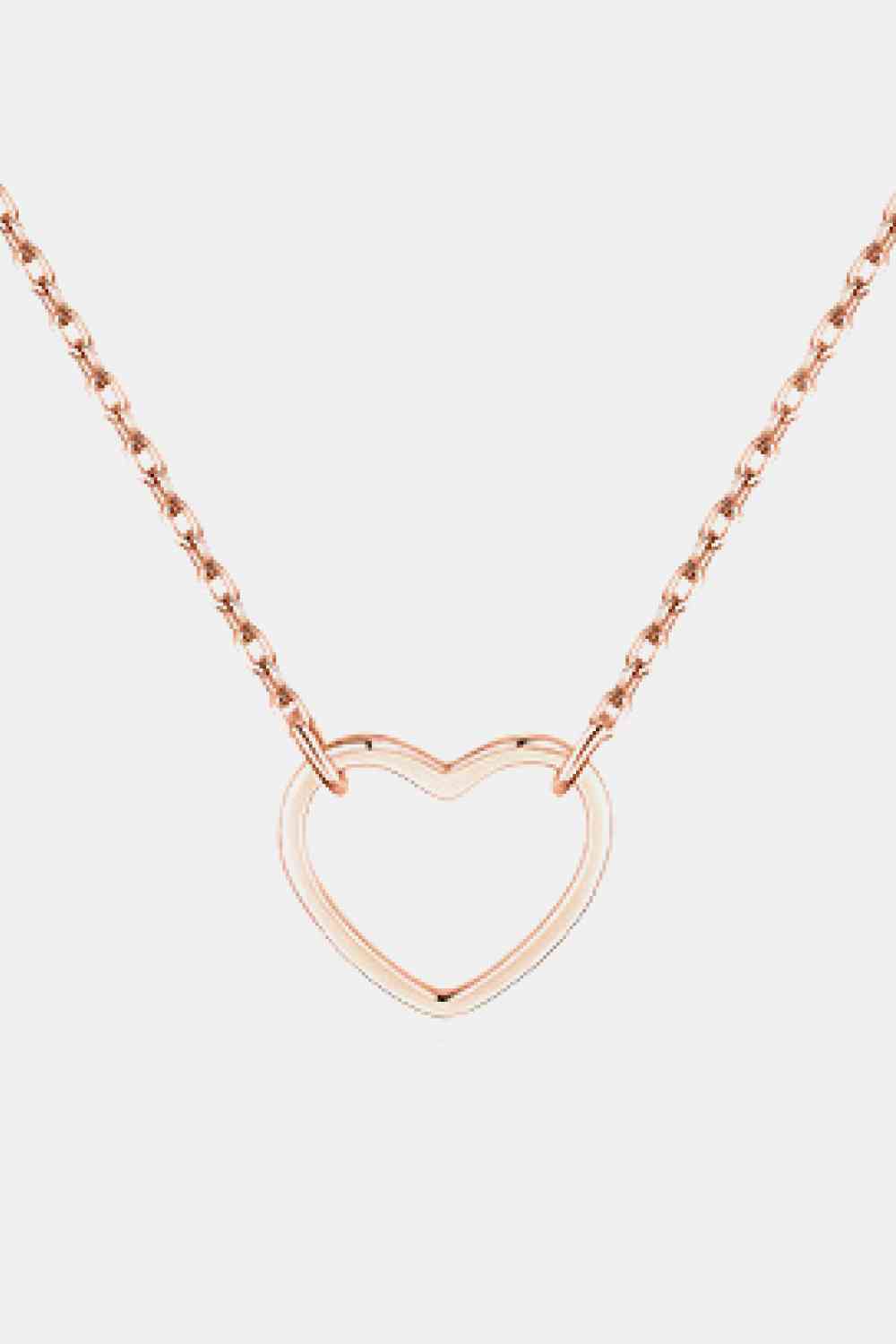 Dainty 925 Sterling Silver Heart Shape Pendant Necklace