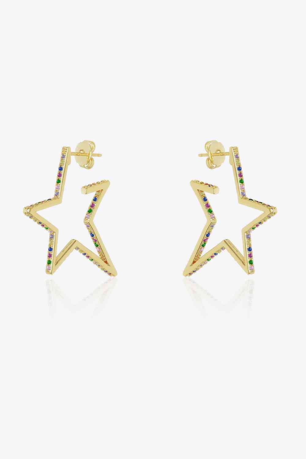 Zircon Star 925 Sterling Silver Earrings