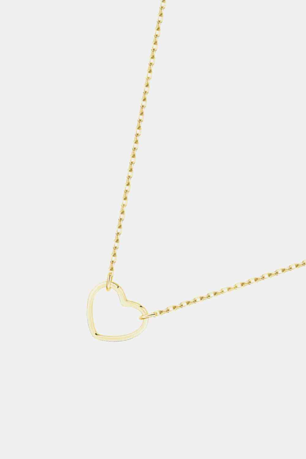 Dainty 925 Sterling Silver Heart Shape Pendant Necklace