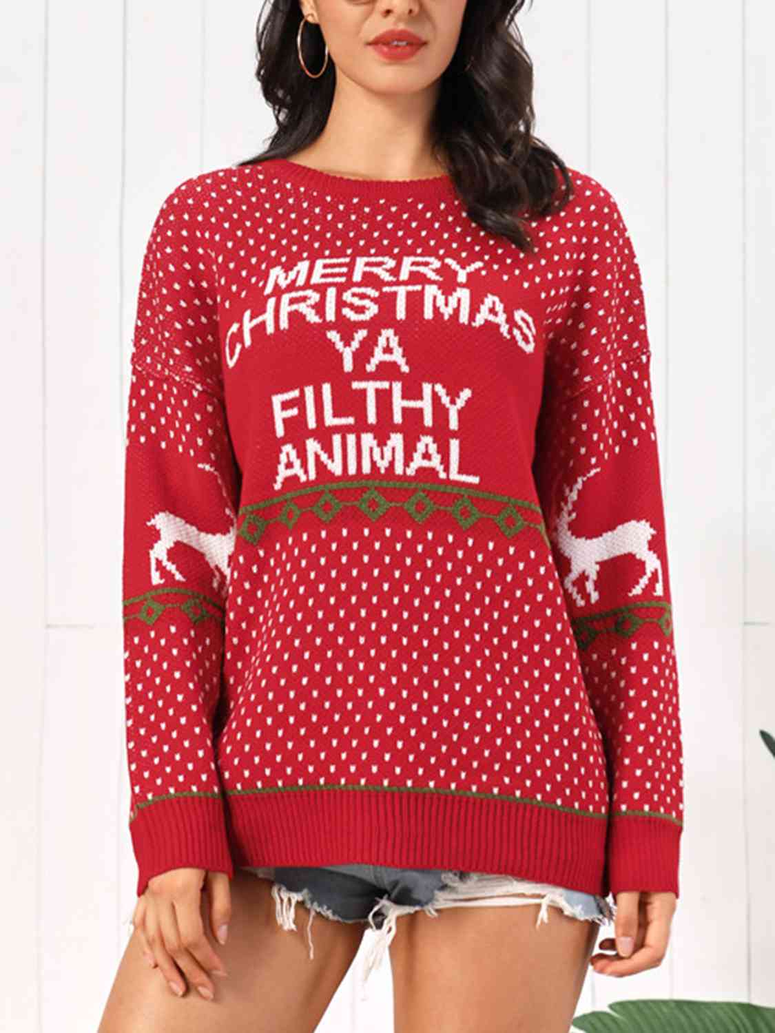 .Ugly Christmas Filthy Animal Sweater