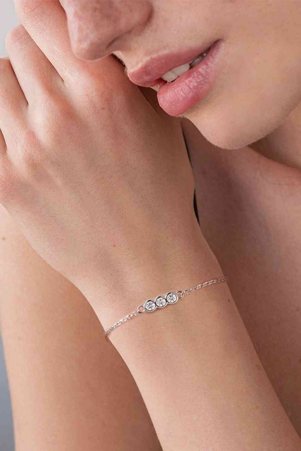 Adored Moissanite 925 Sterling Silver Bracelet